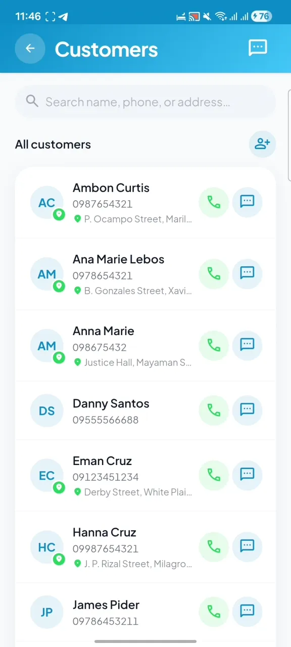 Send one SMS to every labamobi customer